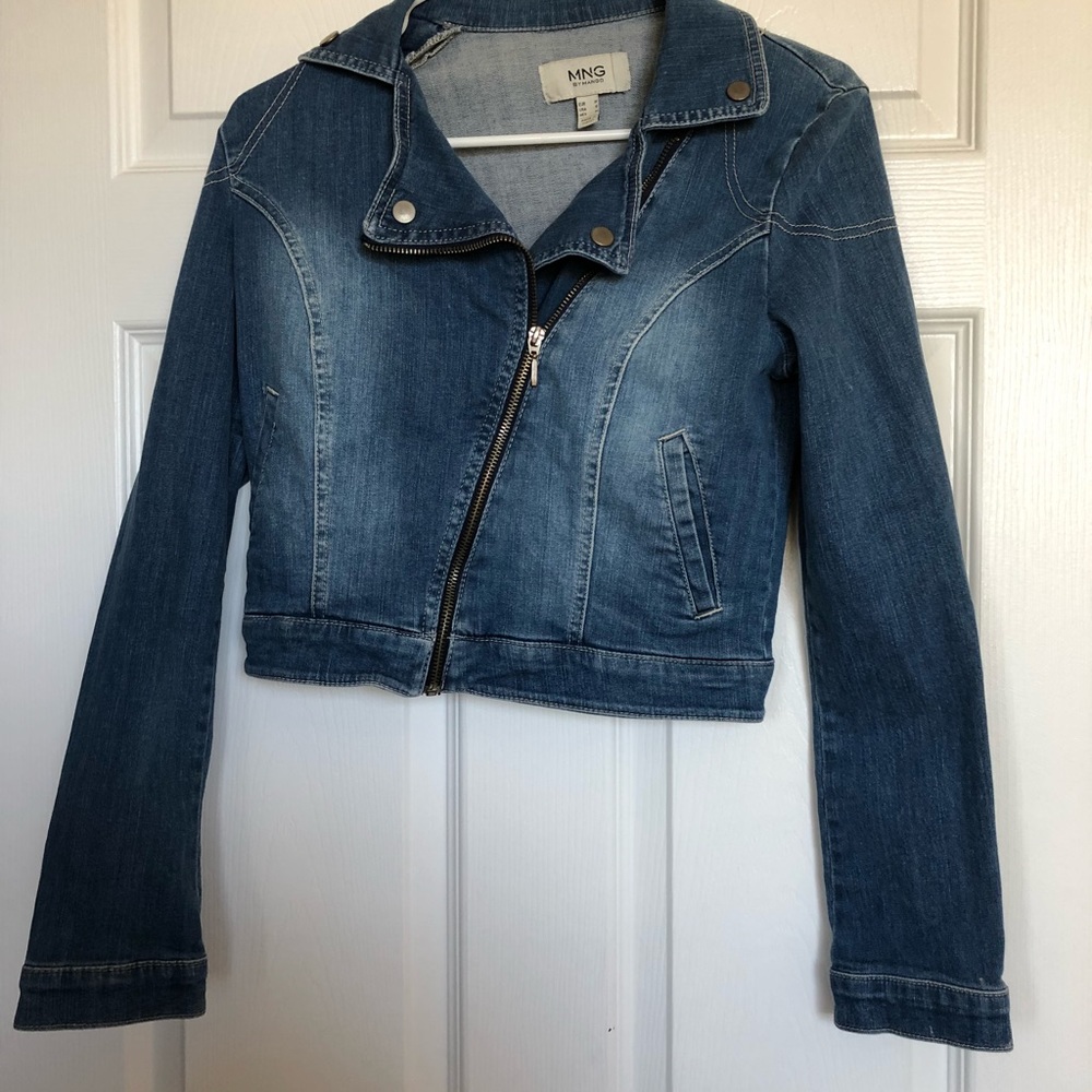 Denim jacket (biker style)